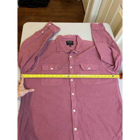 Bonobos Mens Slim Fit Size XXL Pink Button Thick Flannel Long Sleeve Shirt - Picture 6 of 8